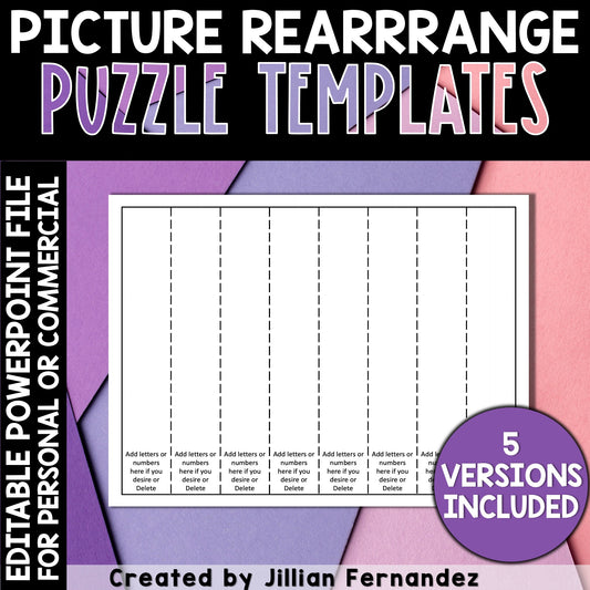 Picture Rearrange Puzzle Templates