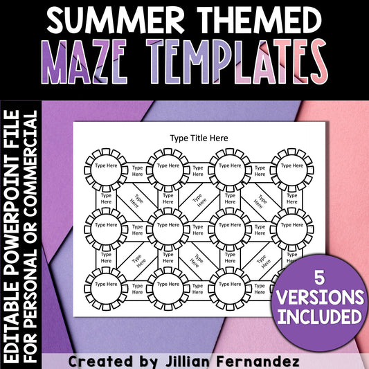 Summer Maze Templates