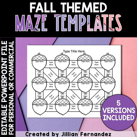 Fall Themed Maze Templates