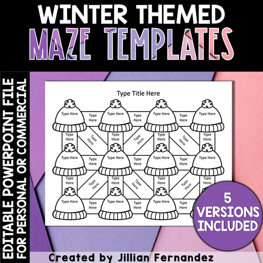 Winter Maze Templates