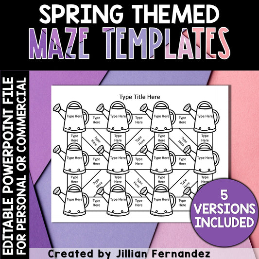 Spring Themed Maze Templates