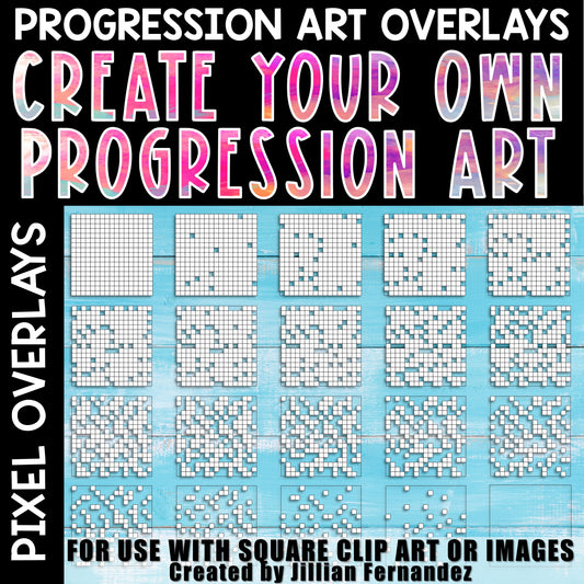 Progression Overlay Pixel Clipart for Digital Activities