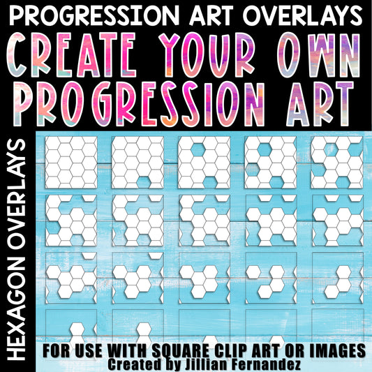 Progression Overlay Hexagon Clipart for Digital Activities