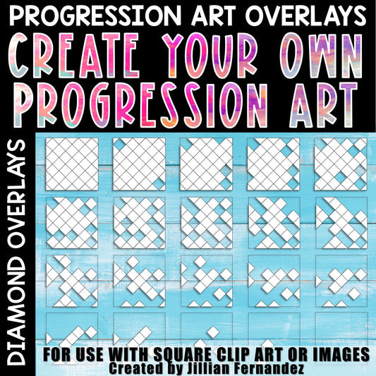 Progression Overlay Diamond Clipart for Digital Activities