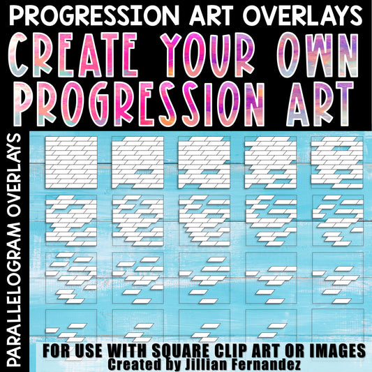 Progression Overlay Parallelogram Clipart for Digital Activities
