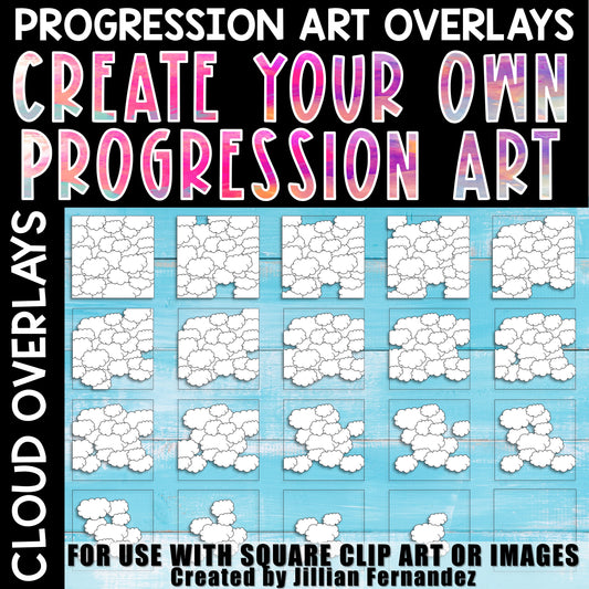 Progression Overlay Cloud Clipart for Digital Activities