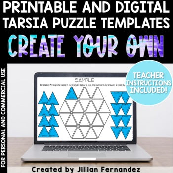 Digital and Printable Editable Tarsia Puzzle Templates