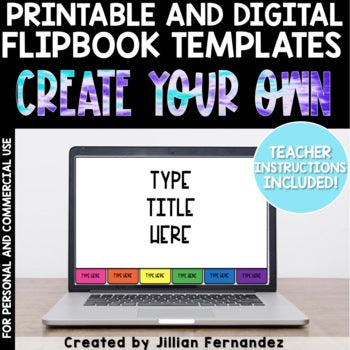 Digital and Printable Editable Flipbook Templates